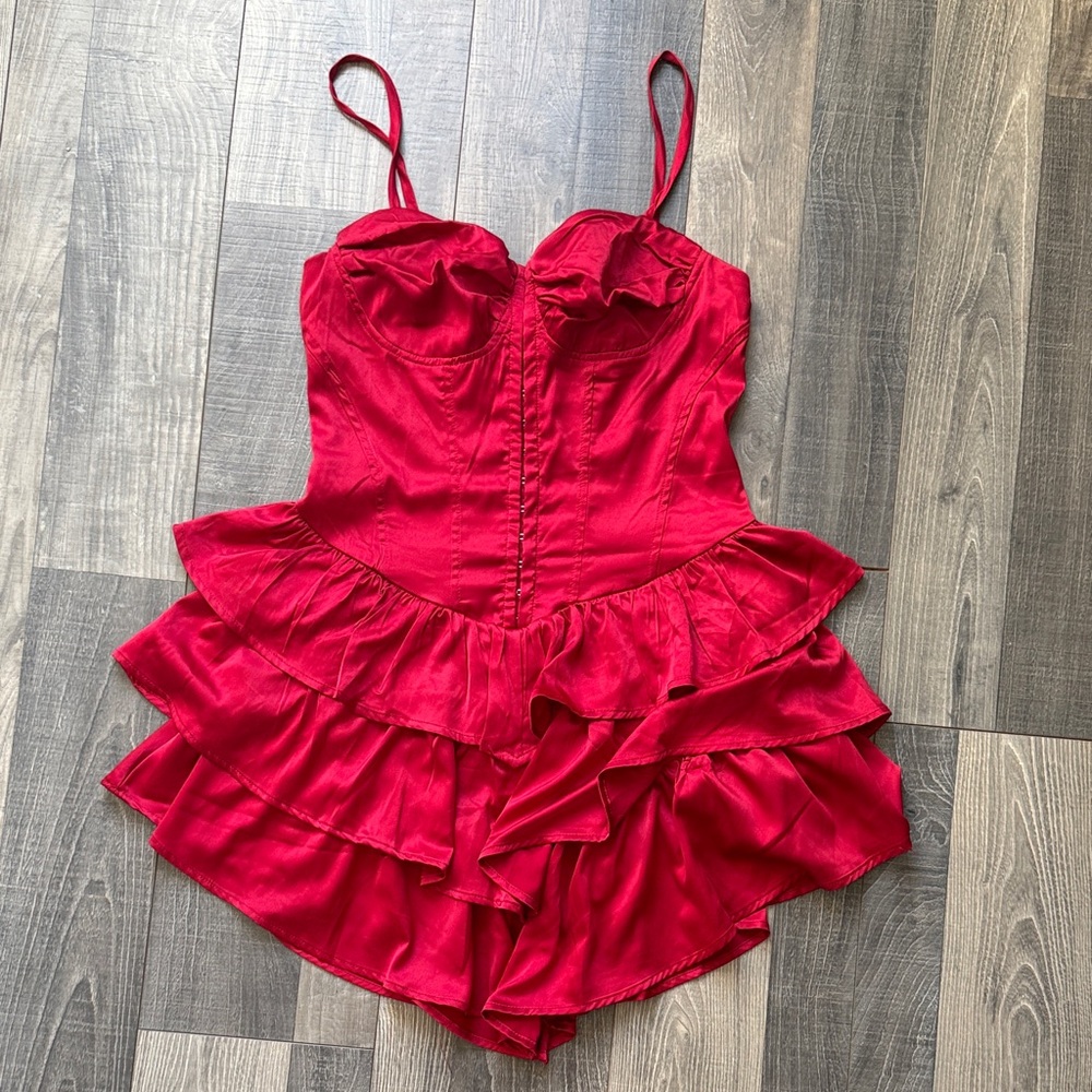 Forever 21 Scarlet Dress with Ruffle Detail